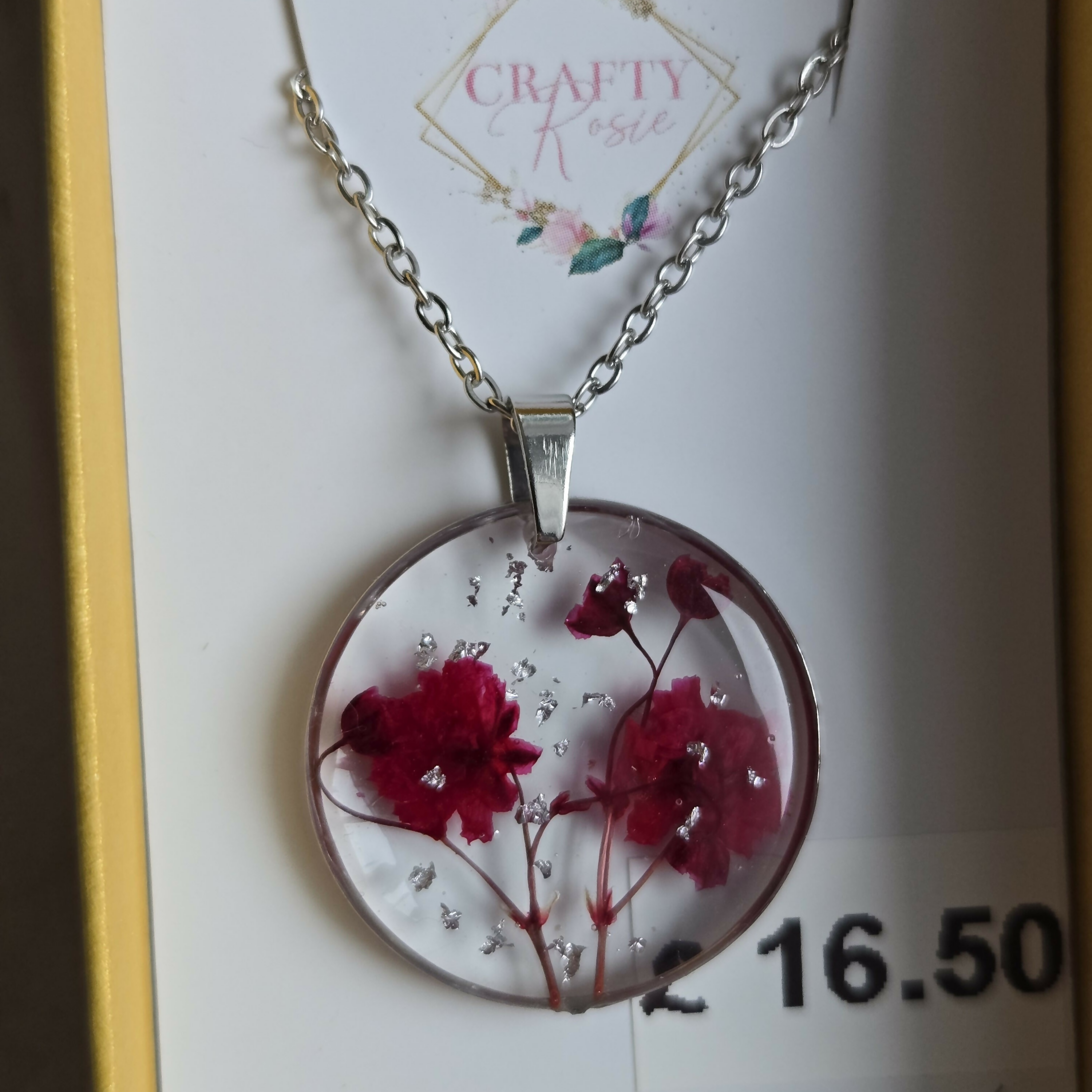 Stainless Steel Real Gypsophila Flower Necklace