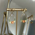 Orange and yellow floral earrings Teardrop
