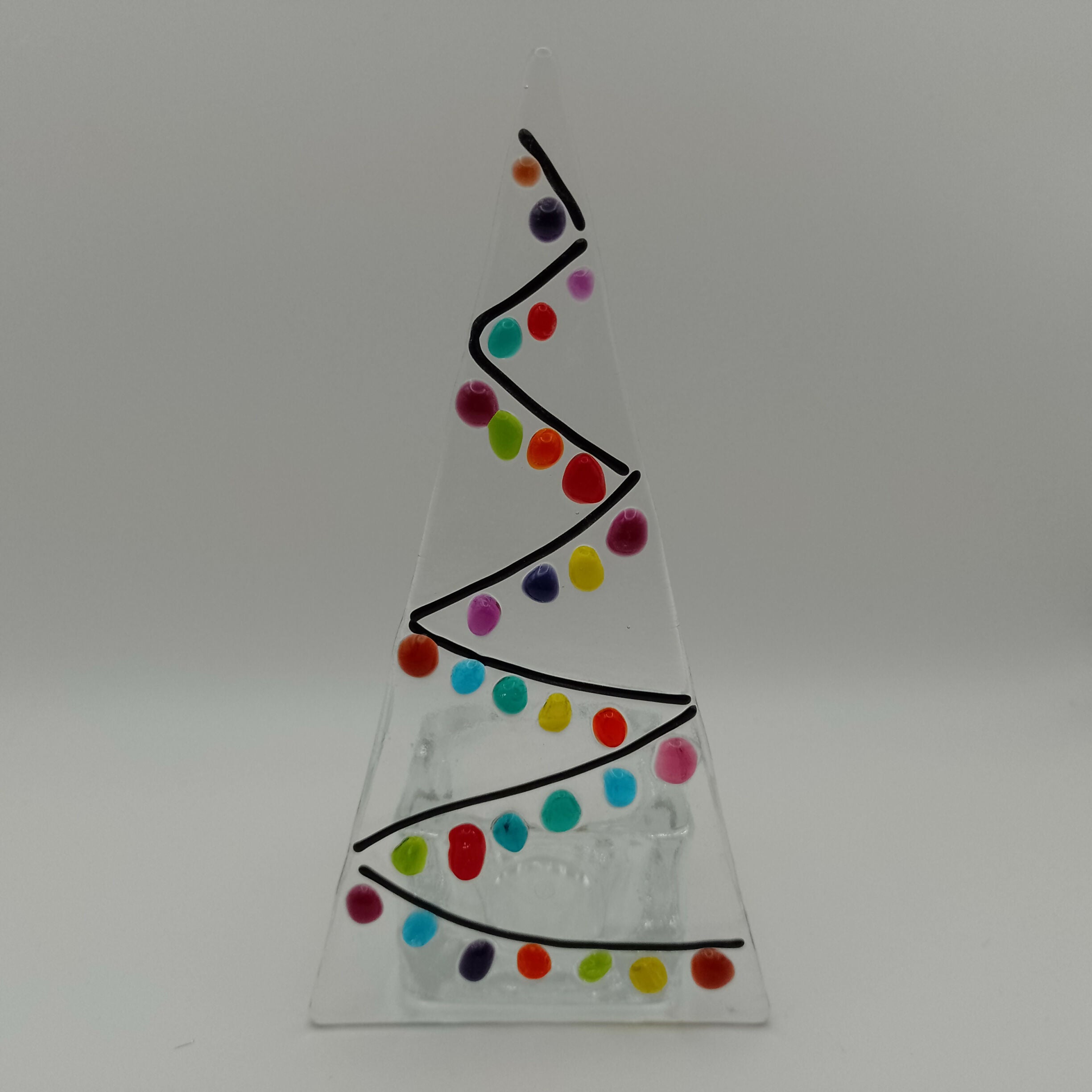 Fused Glass Christmas Tree Tealight