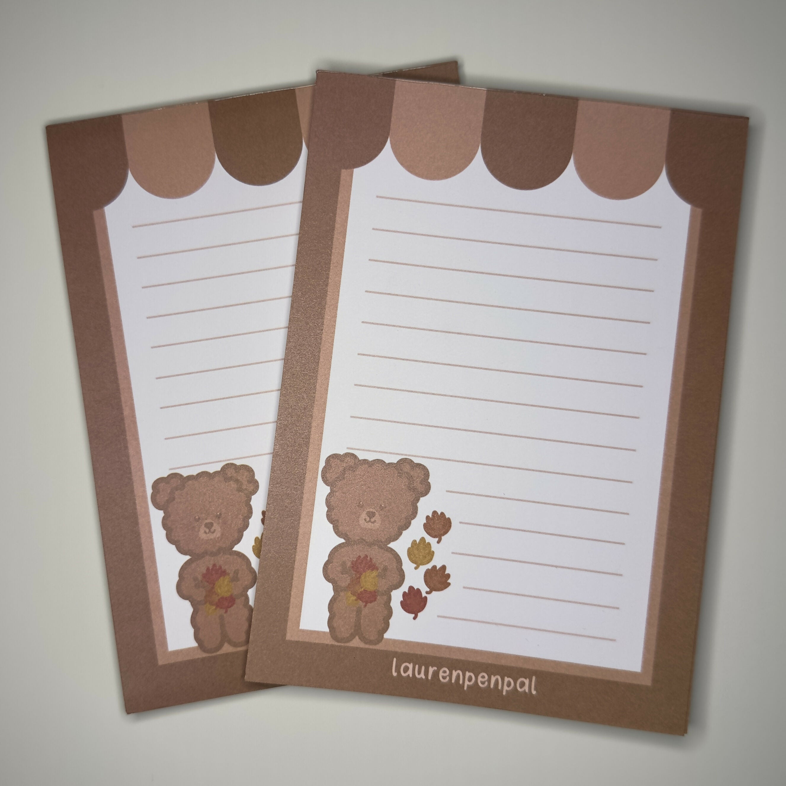 Bear's Autumn Leaves Notepad