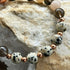 Handmade Smokey Quartz, Dalmatian Jasper And Peach Calcite Stretch Bracelet