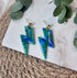 Ocean Dream Collection Polymer Clay Earrings Lightening Bolts