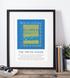 Leeds Rhinos Art Print BRING ON THE RHINOS LYRICS Design in Blue