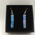 Pink Blue and Green Rippled Dichroic Earrings