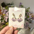Purple Flower Polymer Clay Earrings