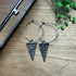Silver Plated Hoops Featuring Triangle Charm