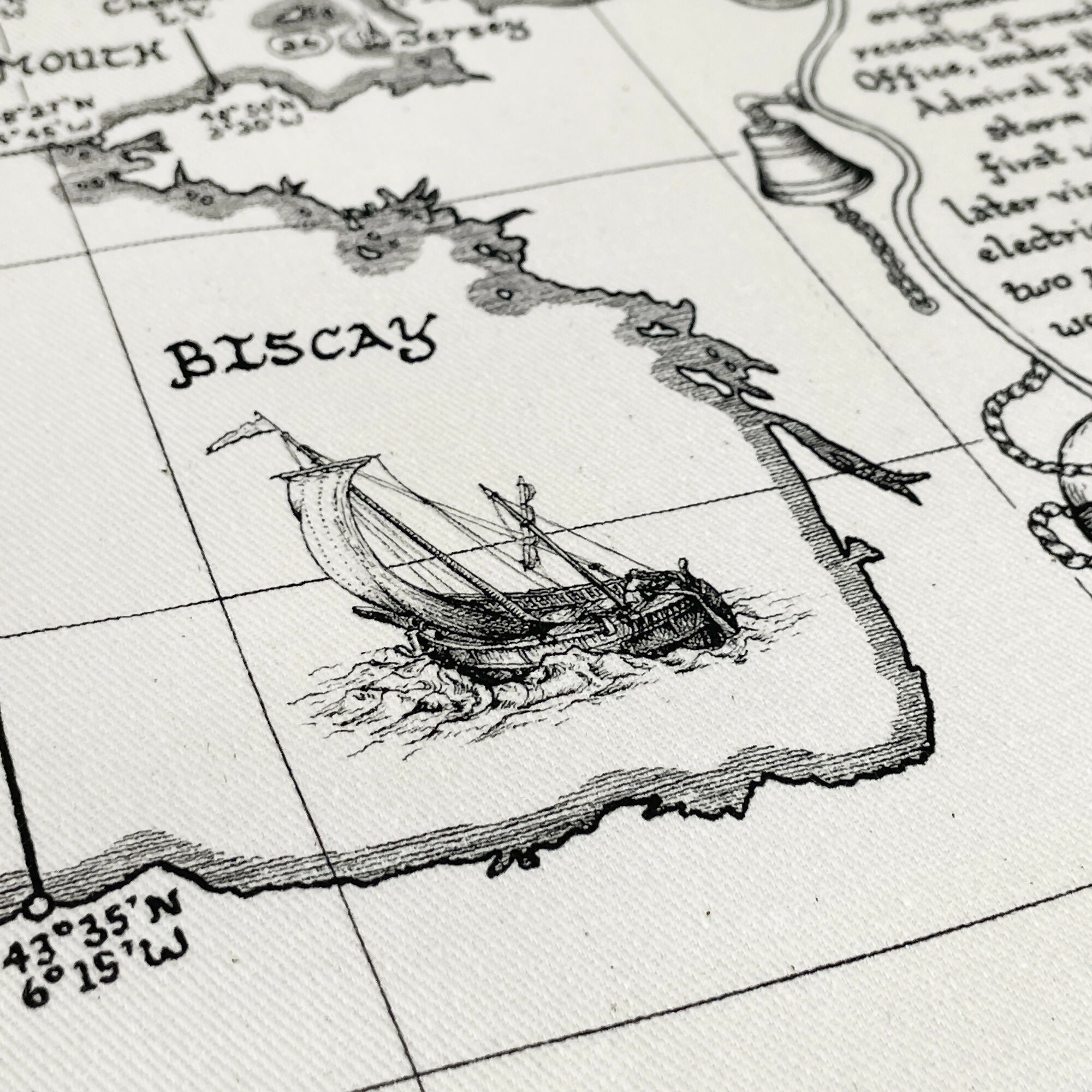 Shipping Forecast Map Tea Towel