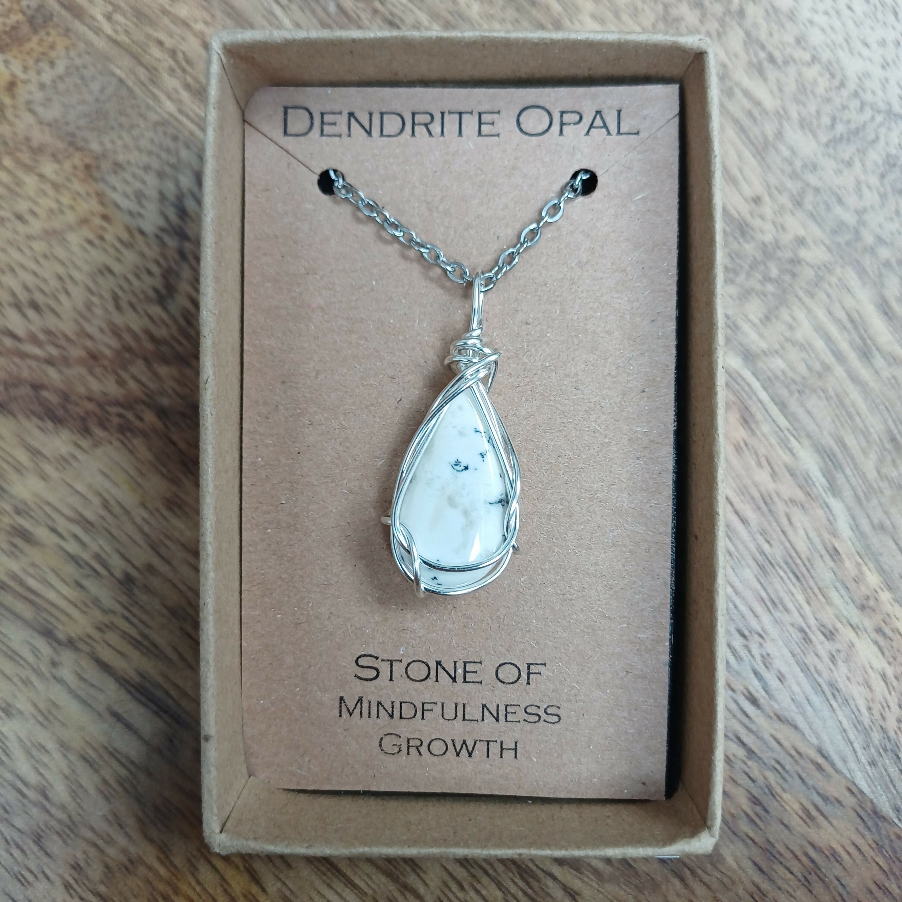 Dendrite Opal Wire Wrapped Pendant