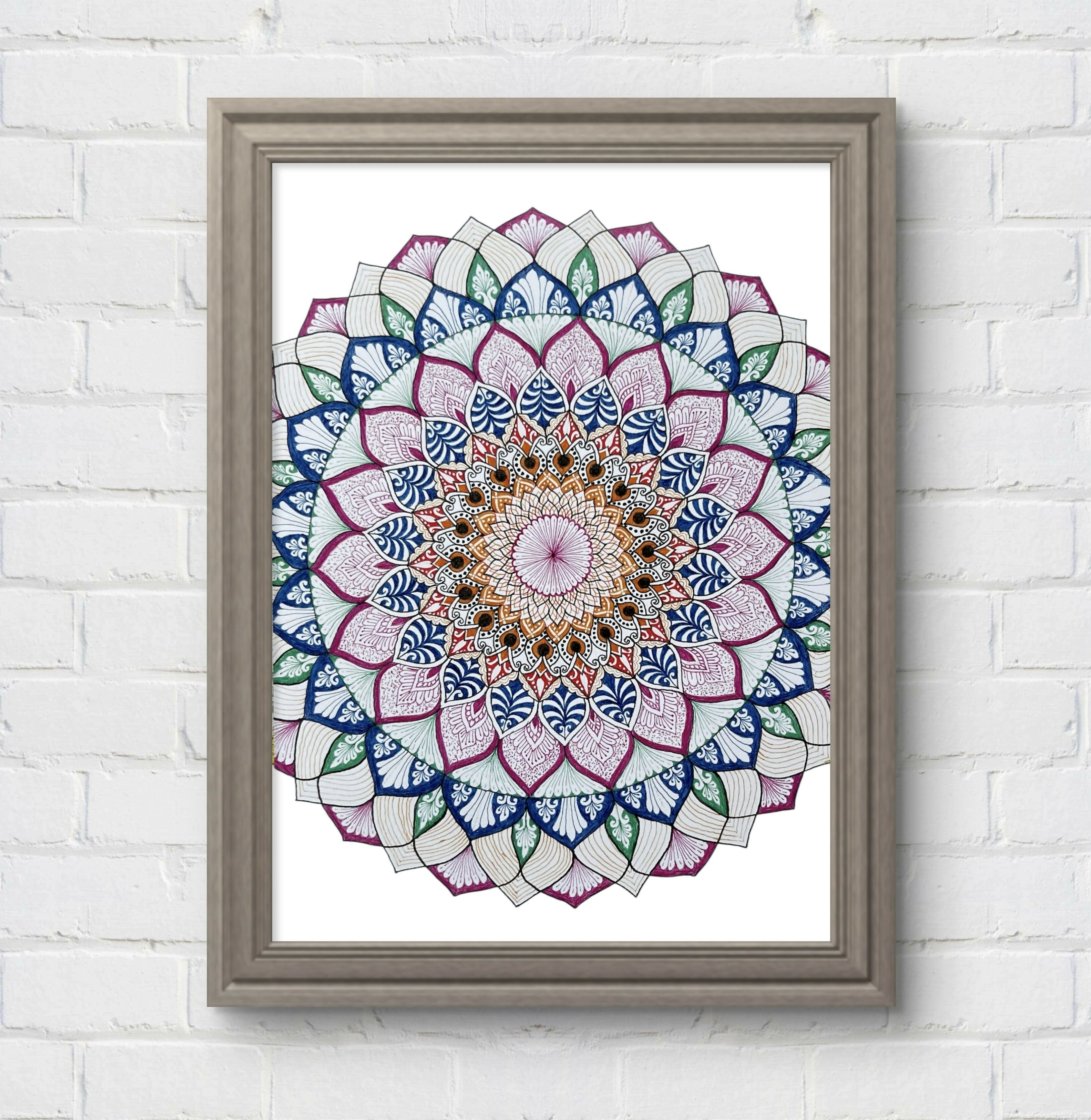 A4 Print - Multicolour Mandala