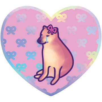 Weeping Dog Heart Sticker