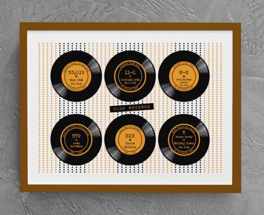 Hull City Art Print CLUB RECORDS Design