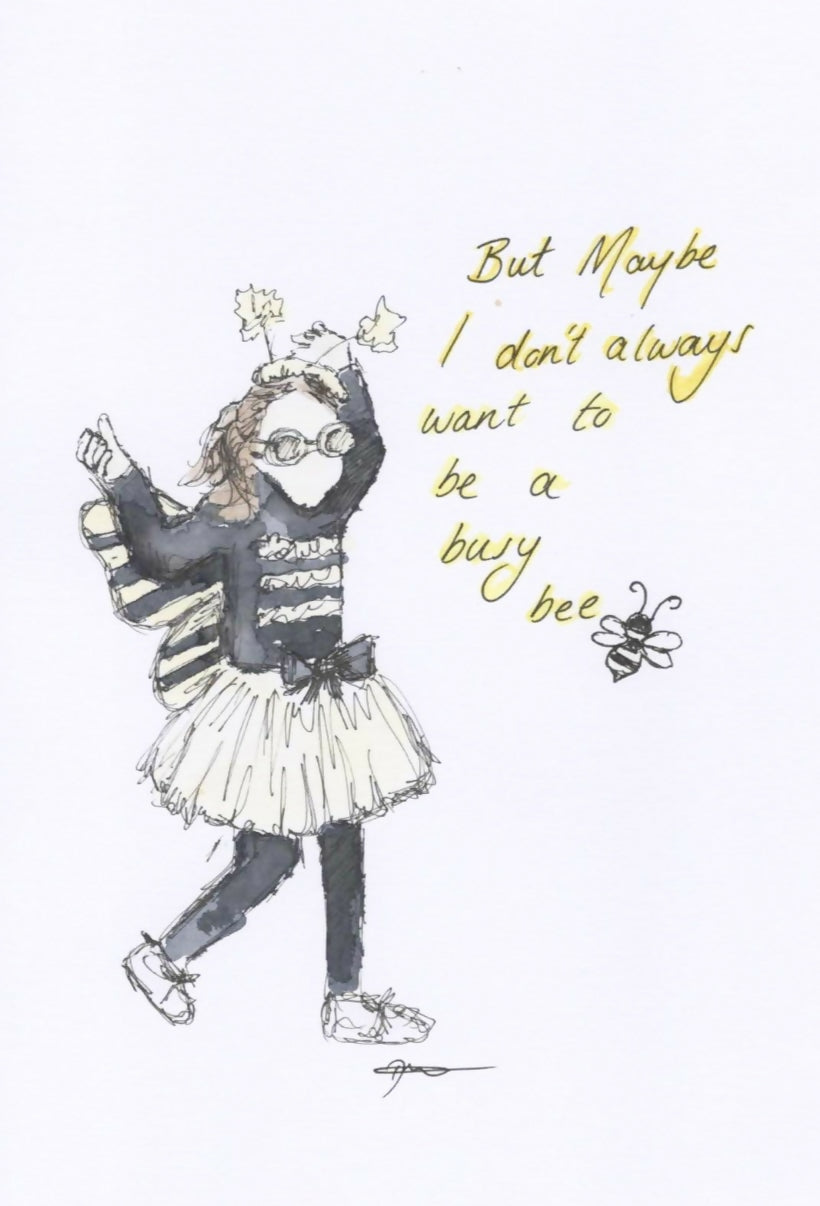 ‘Busy Bee’ Watercolour Print