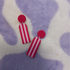 Polymer Clay Stripe Arch Earrings