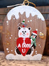 Handmade Wooden Polar Bear Door Ornament – "I A-DOOR U" Cute Christmas Tree Decoration & Romantic Holiday Keepsake Gift