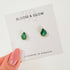 Emerald Crystal Effect Stud Earrings