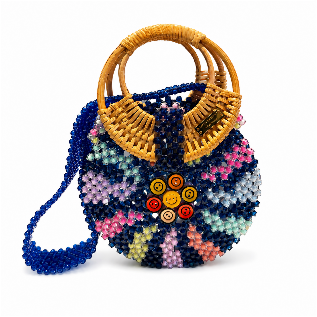MIDNIGHT BLOSSOM Beaded bag