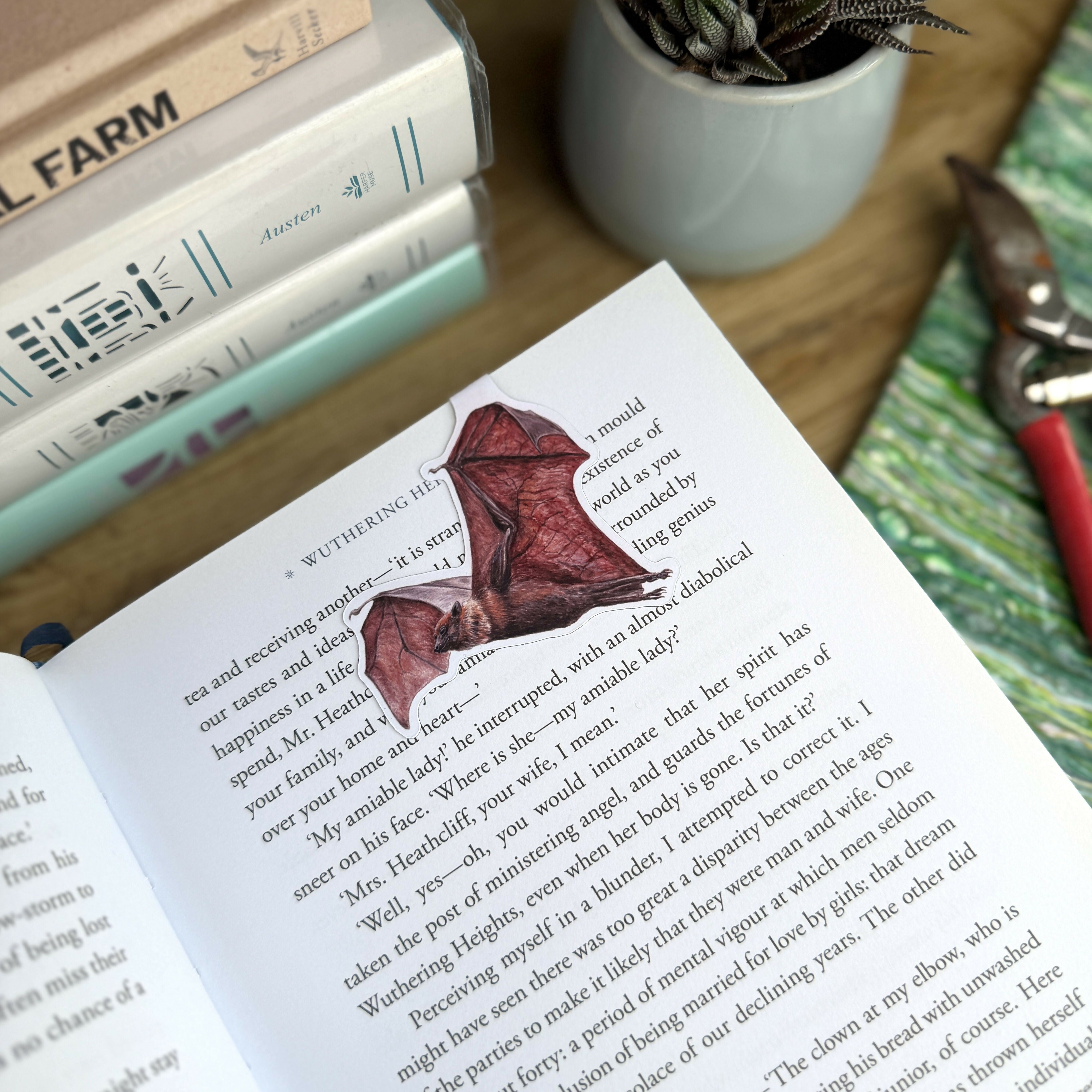 Flying Fox Bat - Matt Magnetic Bookmark