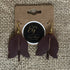 Burgundy Bloom Leather Earring