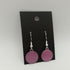 Purple Enamel Circle Earrings