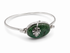 Monstera Chrysoprase Bangle – Emerald Green