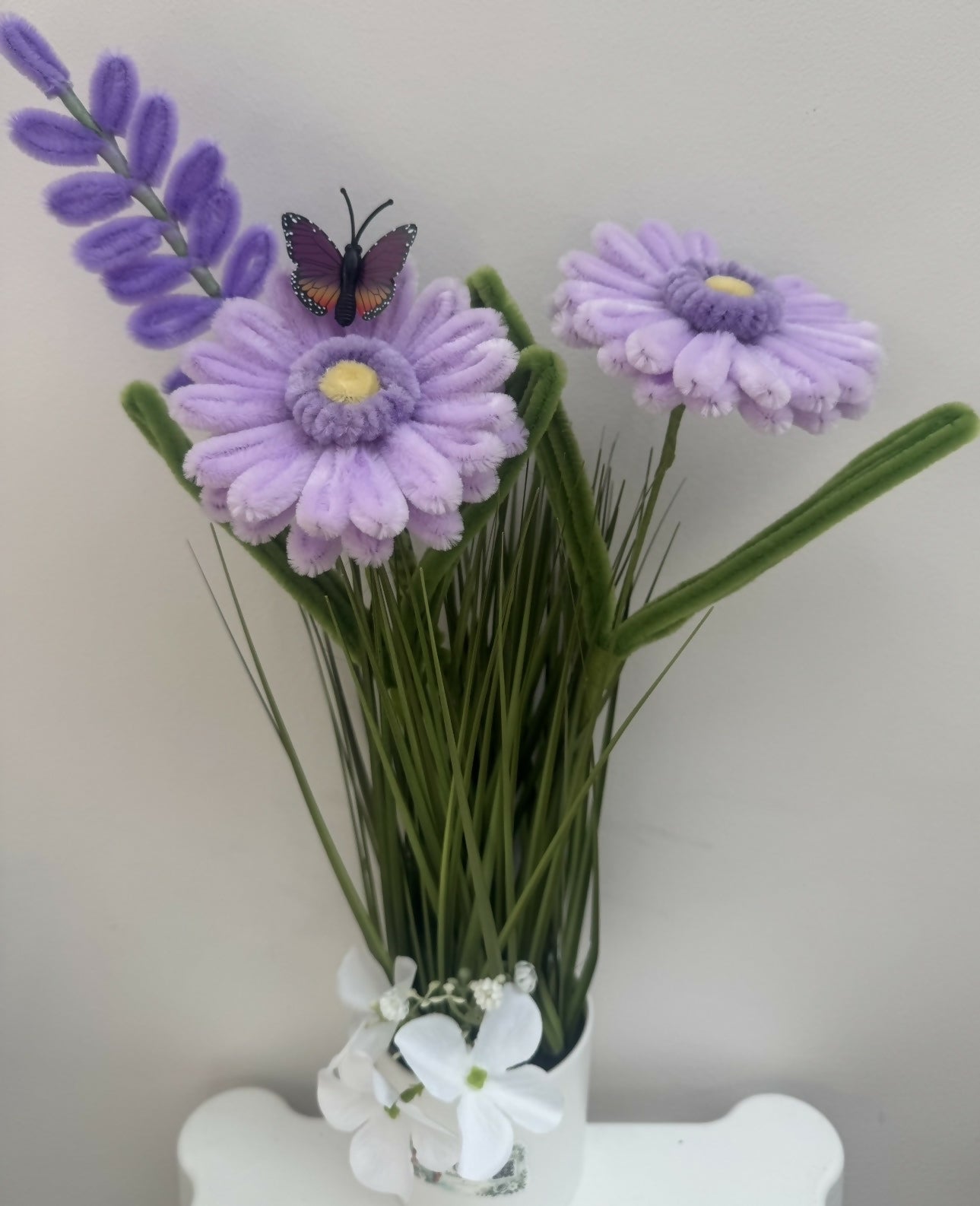 Handmade Sky Blue Gerbera Floral Arrangement