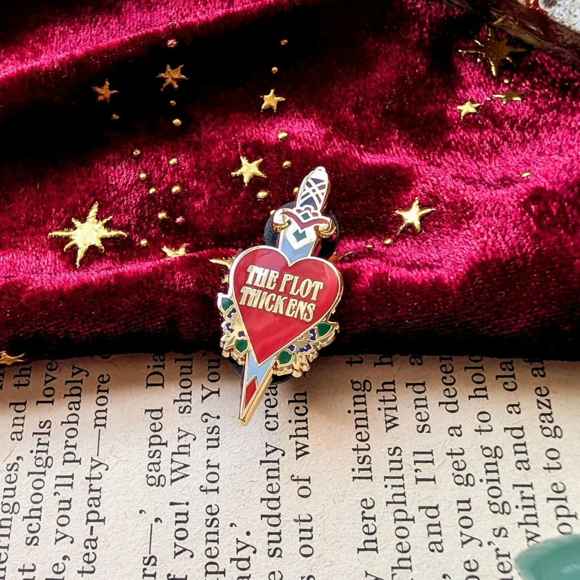 The Plot Thickens Enamel Pin