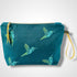 Turquoise Hummingbirds Linen Women’s Makeup Bag