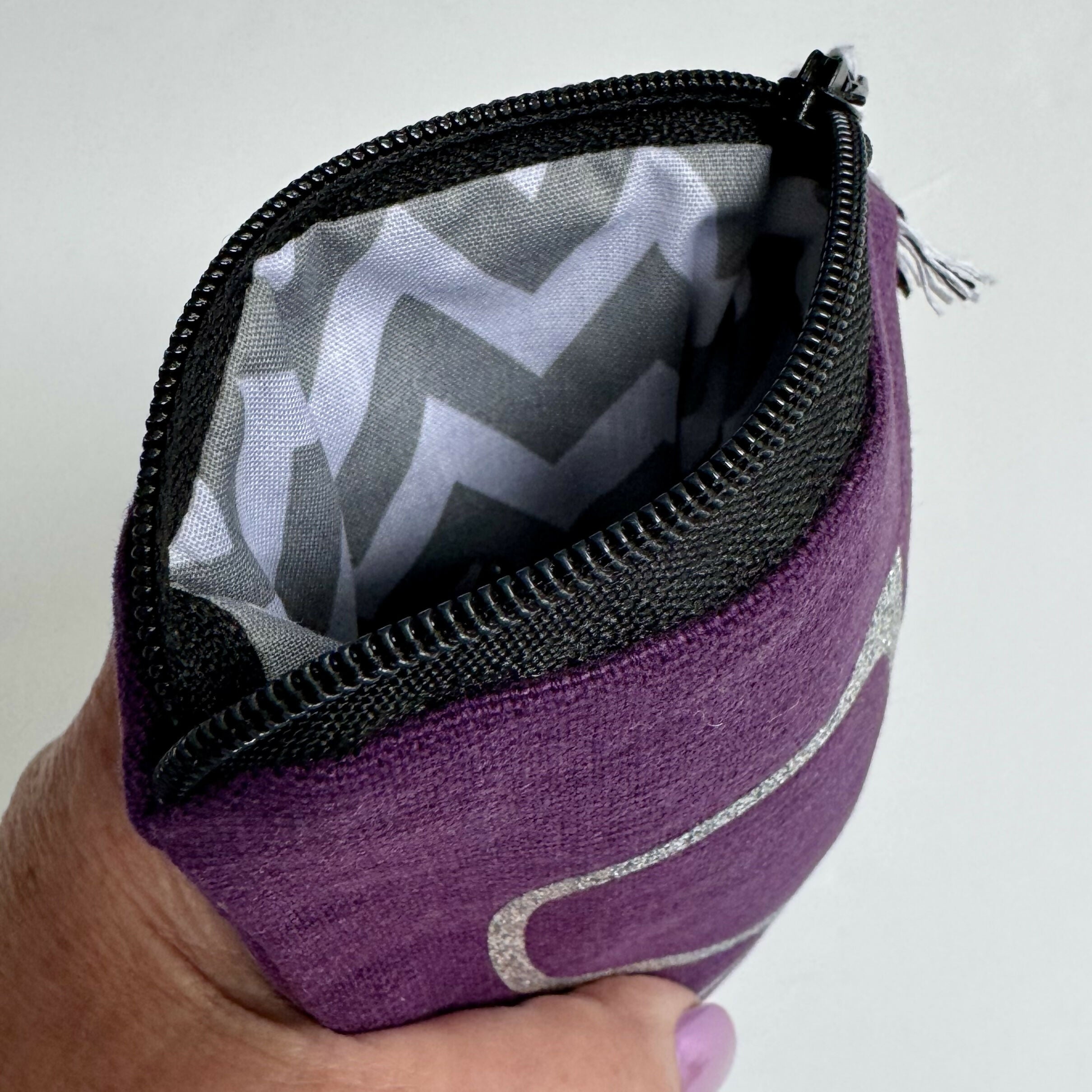 Glasses Case - Purple with Silver Glitter