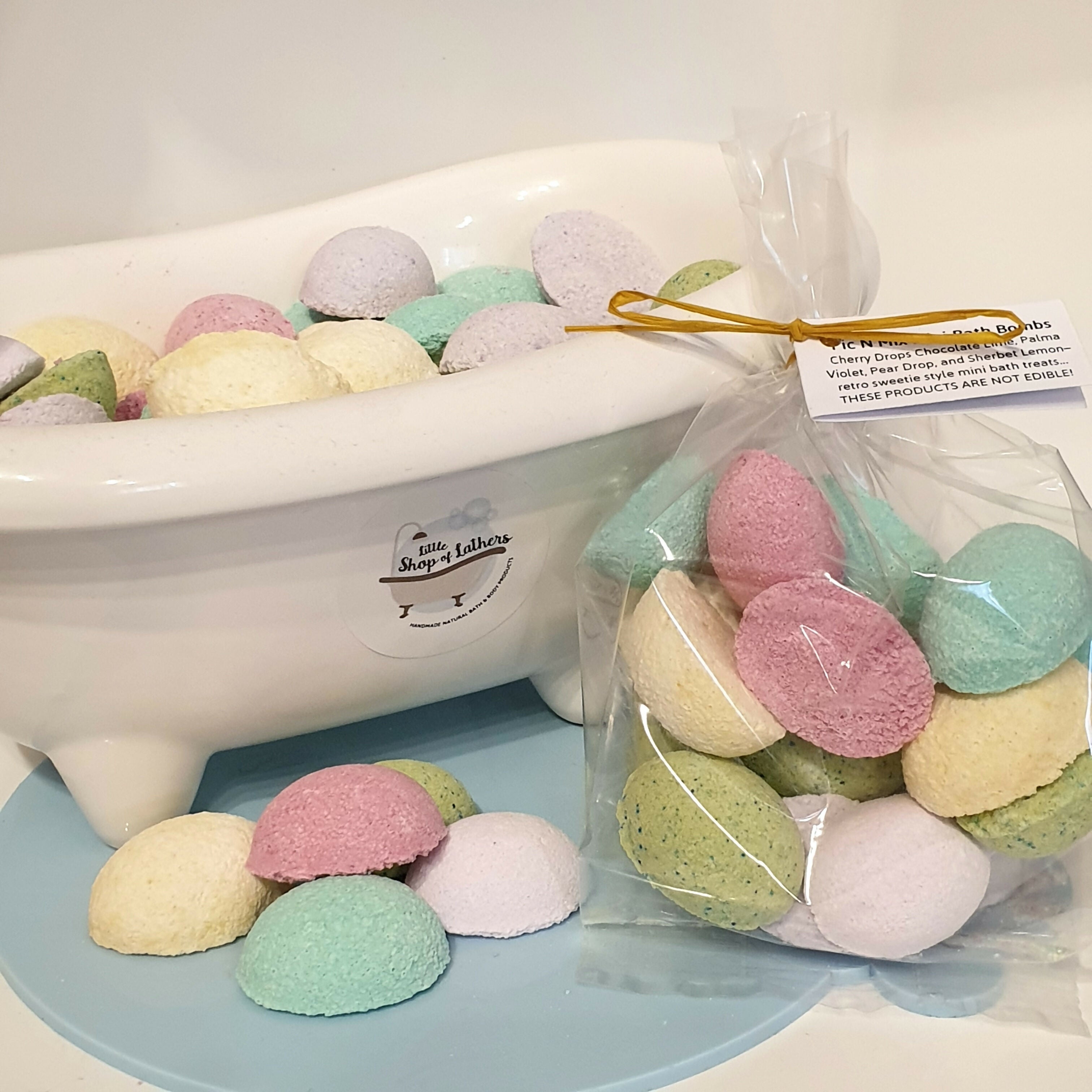 Pic N Mix Mini Bath Bombs - 20 Mini Retro Sweetie Inspired Bath Treats