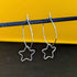 ‘Starlight’ Sterling Silver Star Hoop Earring- Meduim Size