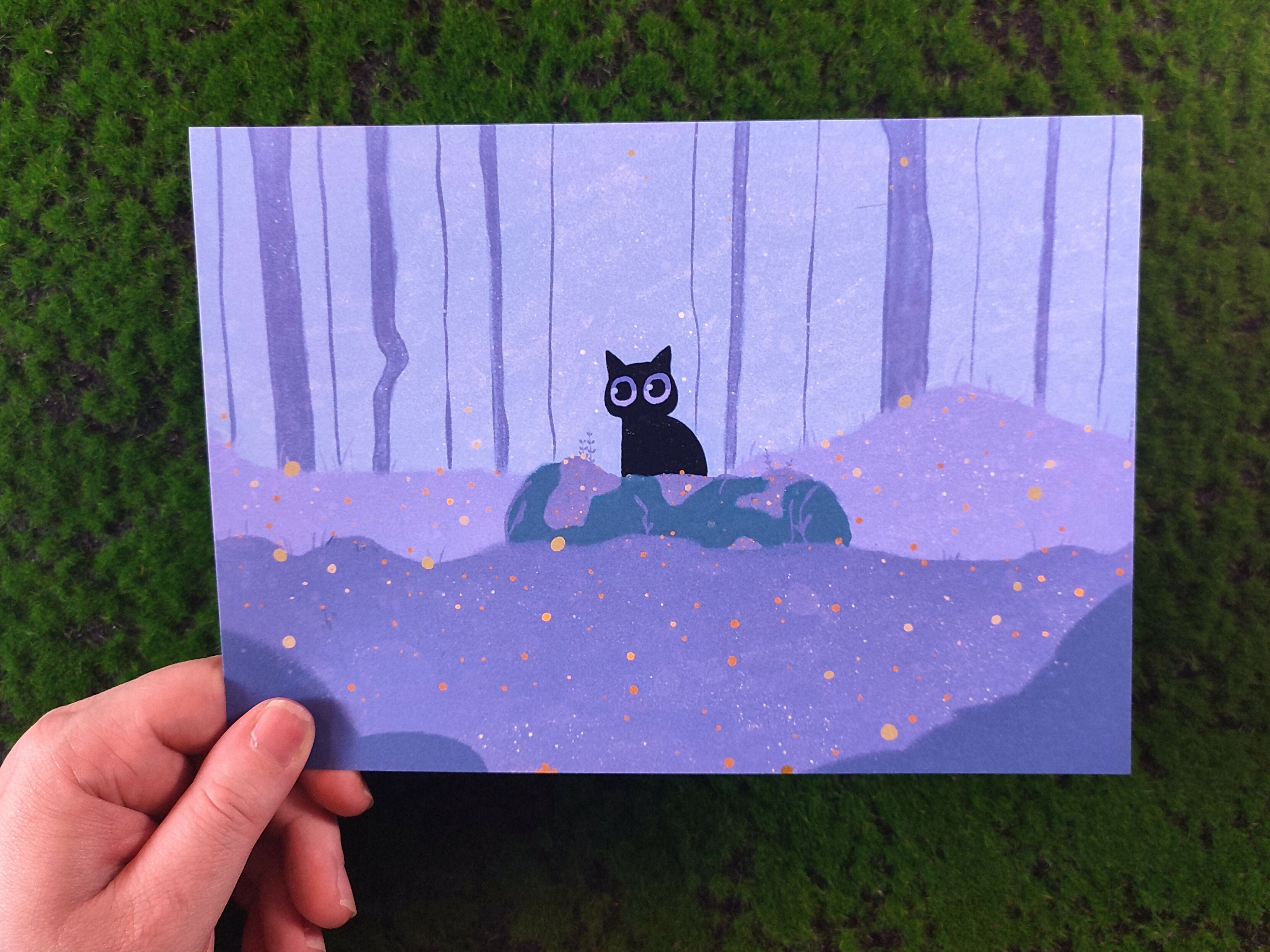 Log Cat Art Print