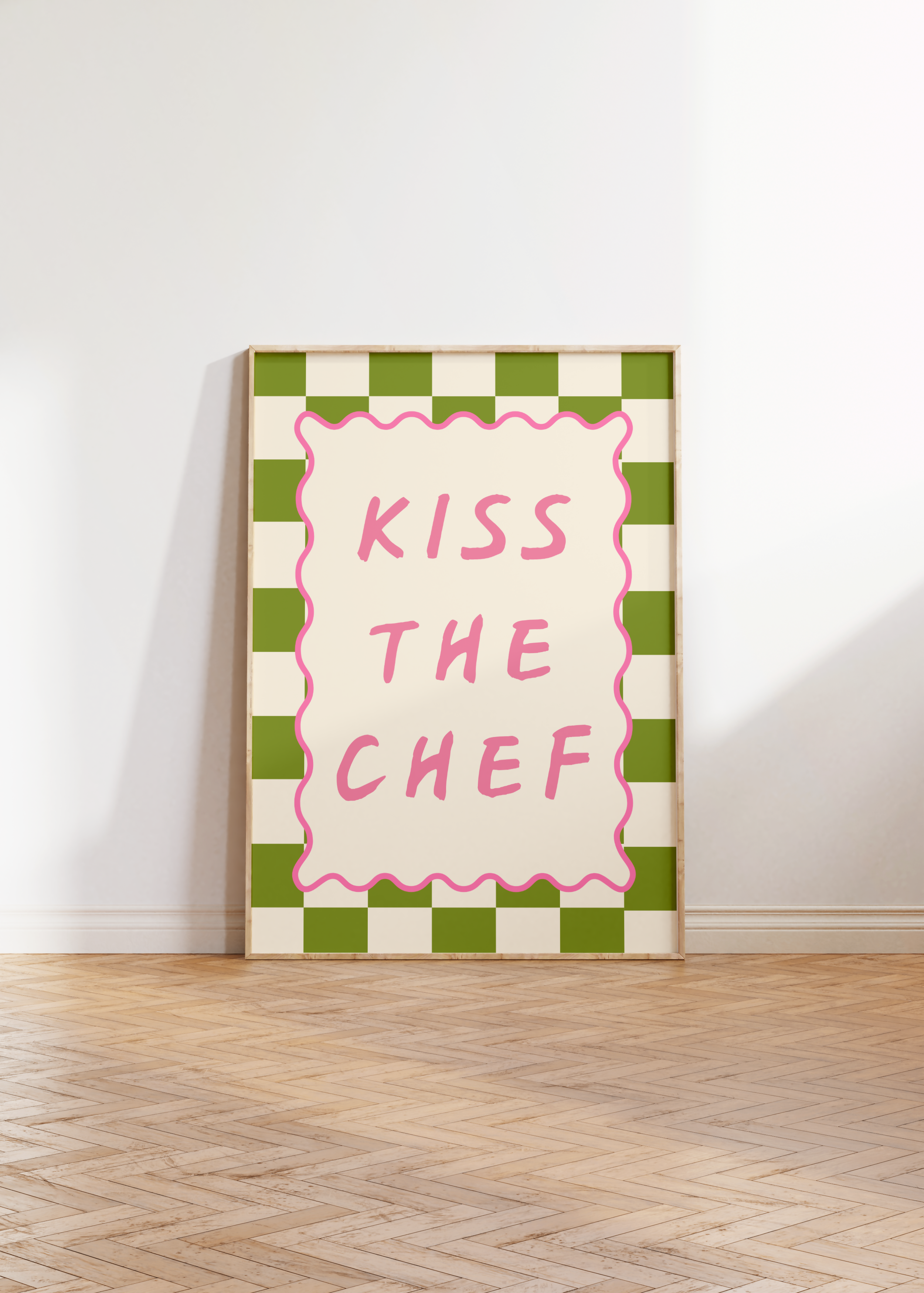 KISS THE CHEF KITCHEN WALL ART PRINT