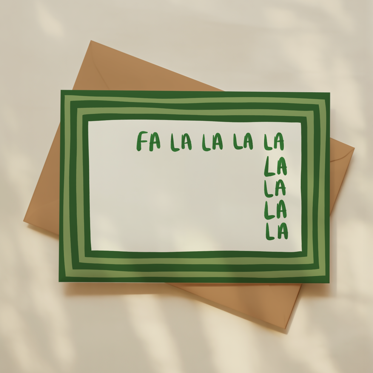 Fa La La Festive Greetings Card