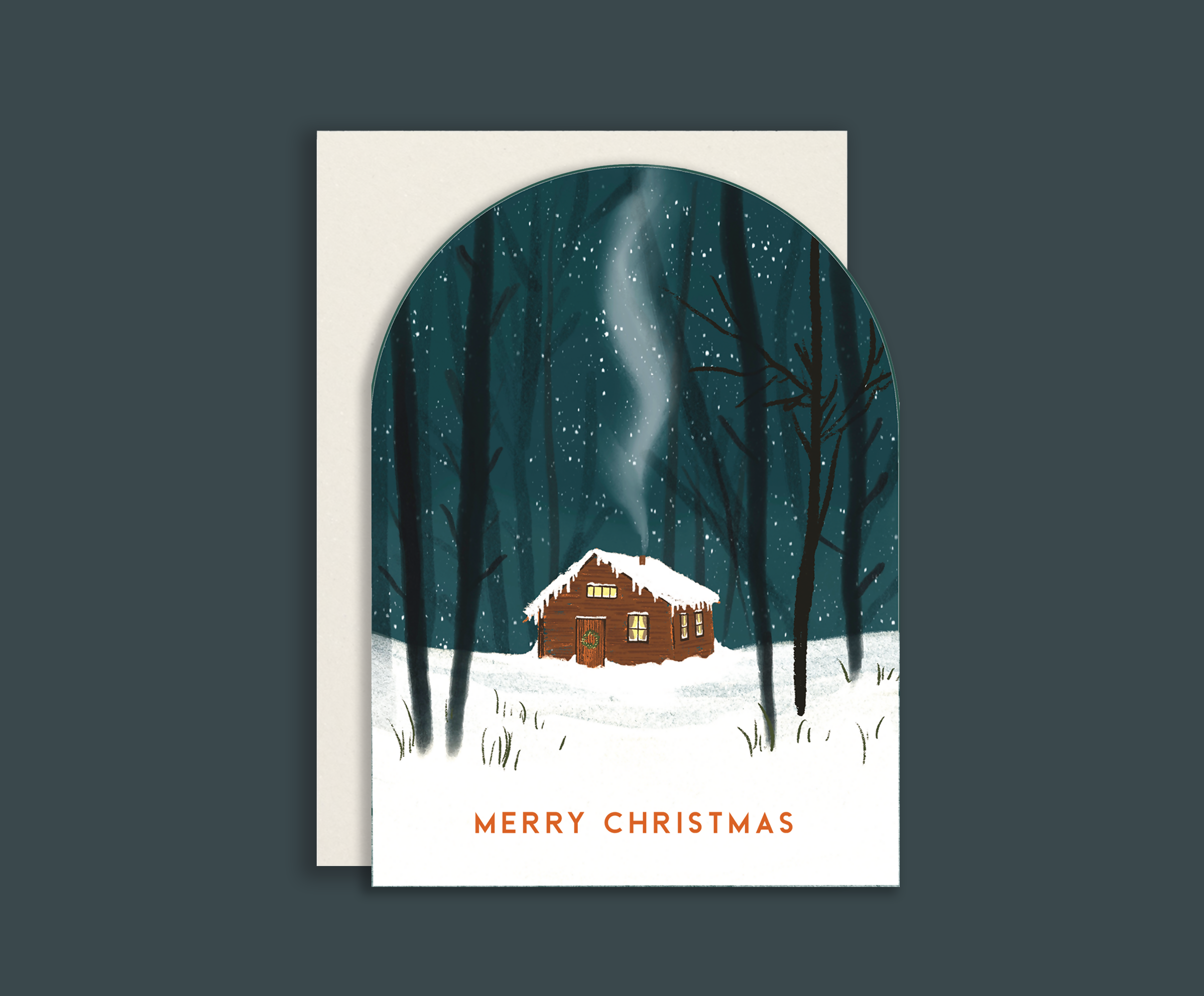 Illustrated Arched Christmas Card 4-Pack