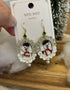 Handmade Micro Crochet Christmas Drop Earrings