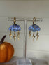 Stormy Raincloud hoops with lightning bolts