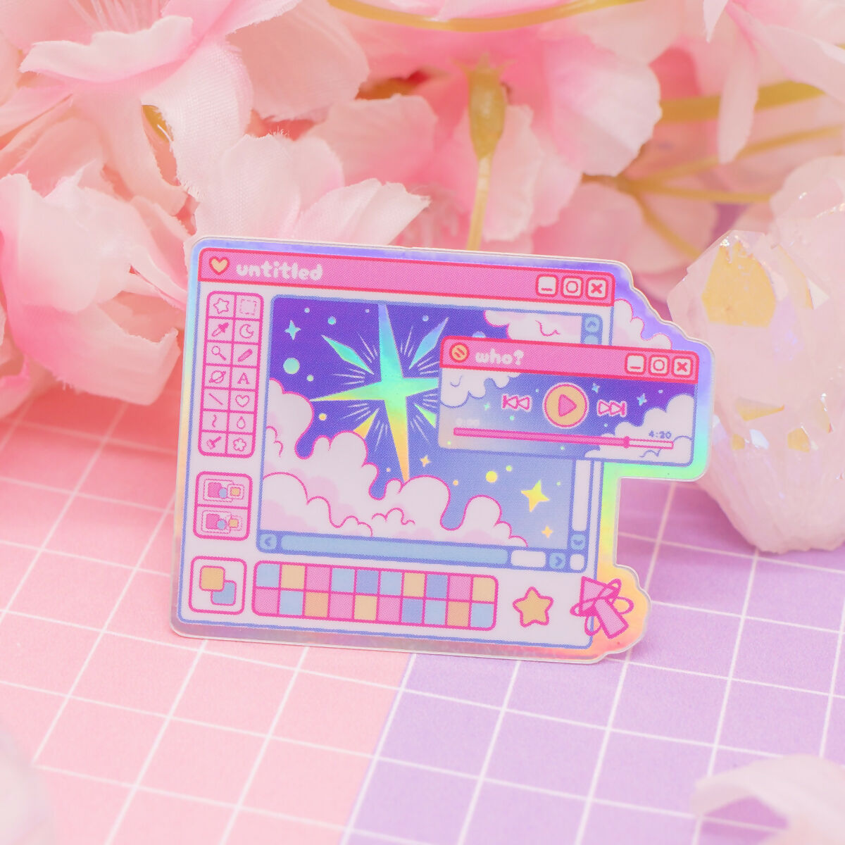 Holographic Sticker - Starry Night Paint UI