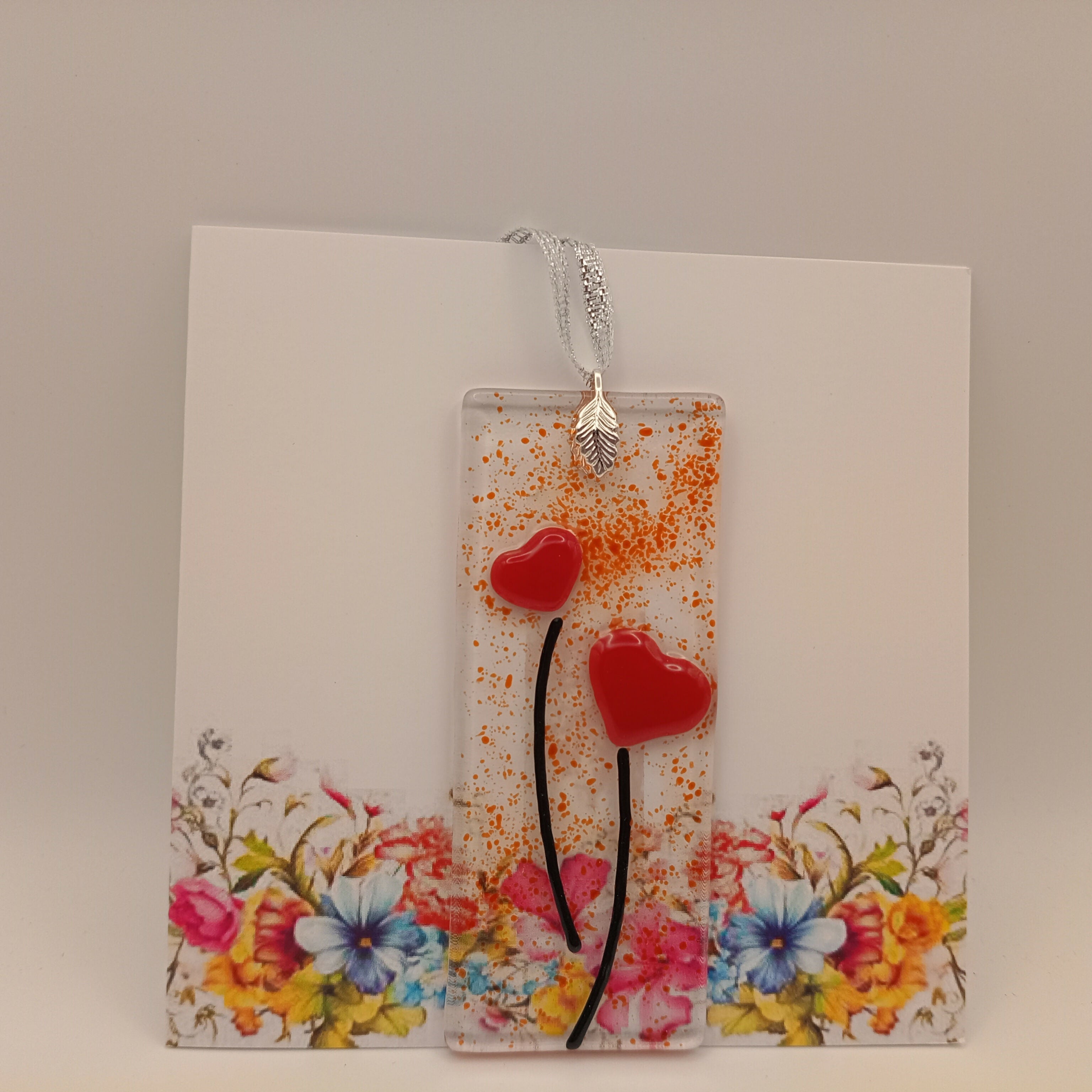 Fused Glass Heart Card