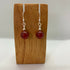Carnelian and Silver Bead Earrings
