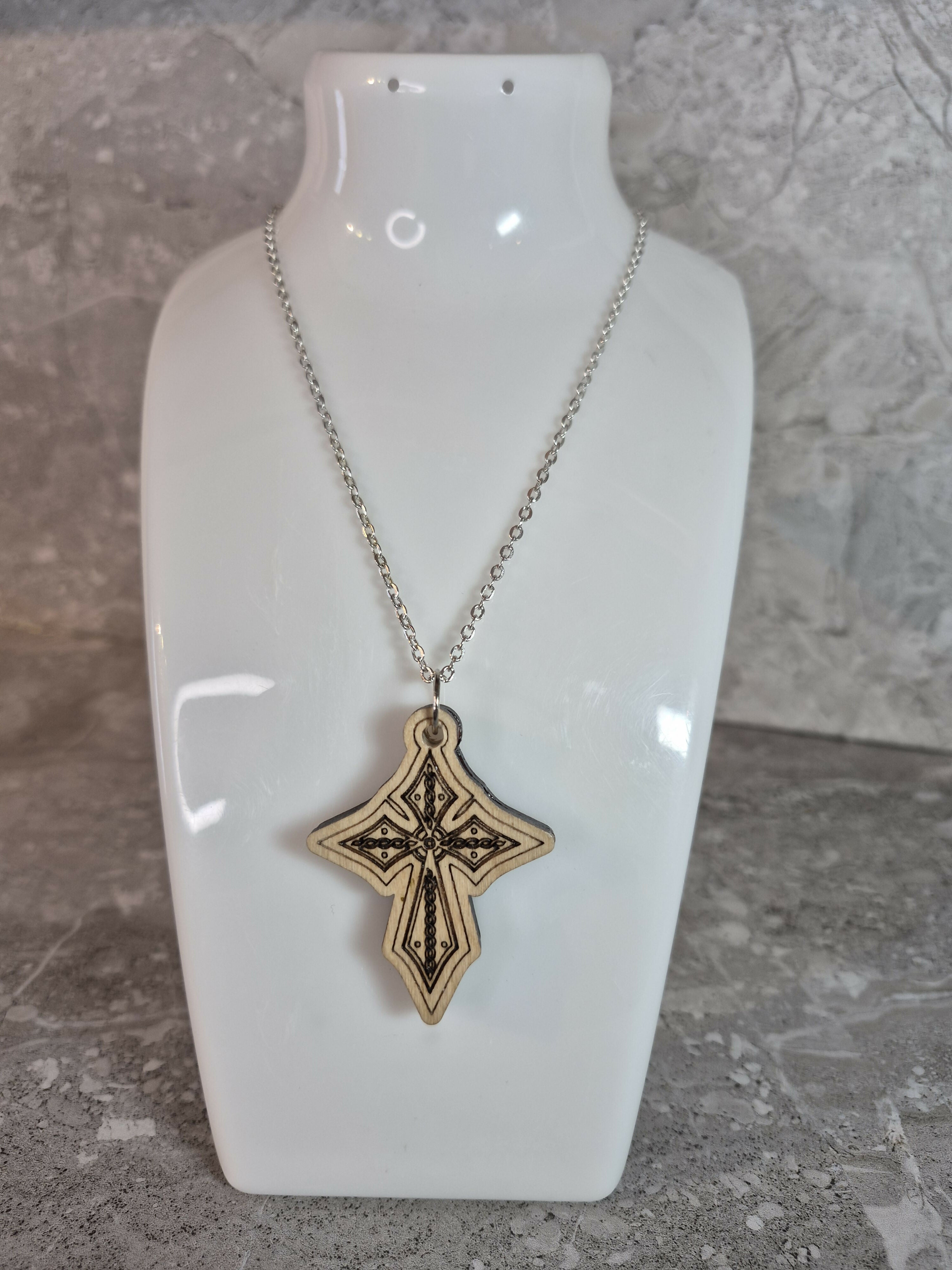 Handcrafted and Engraved Cross Pendant