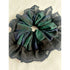 Green & Blue Tartan Oversized Ruffle Broderie Lace Hair Scrunchie