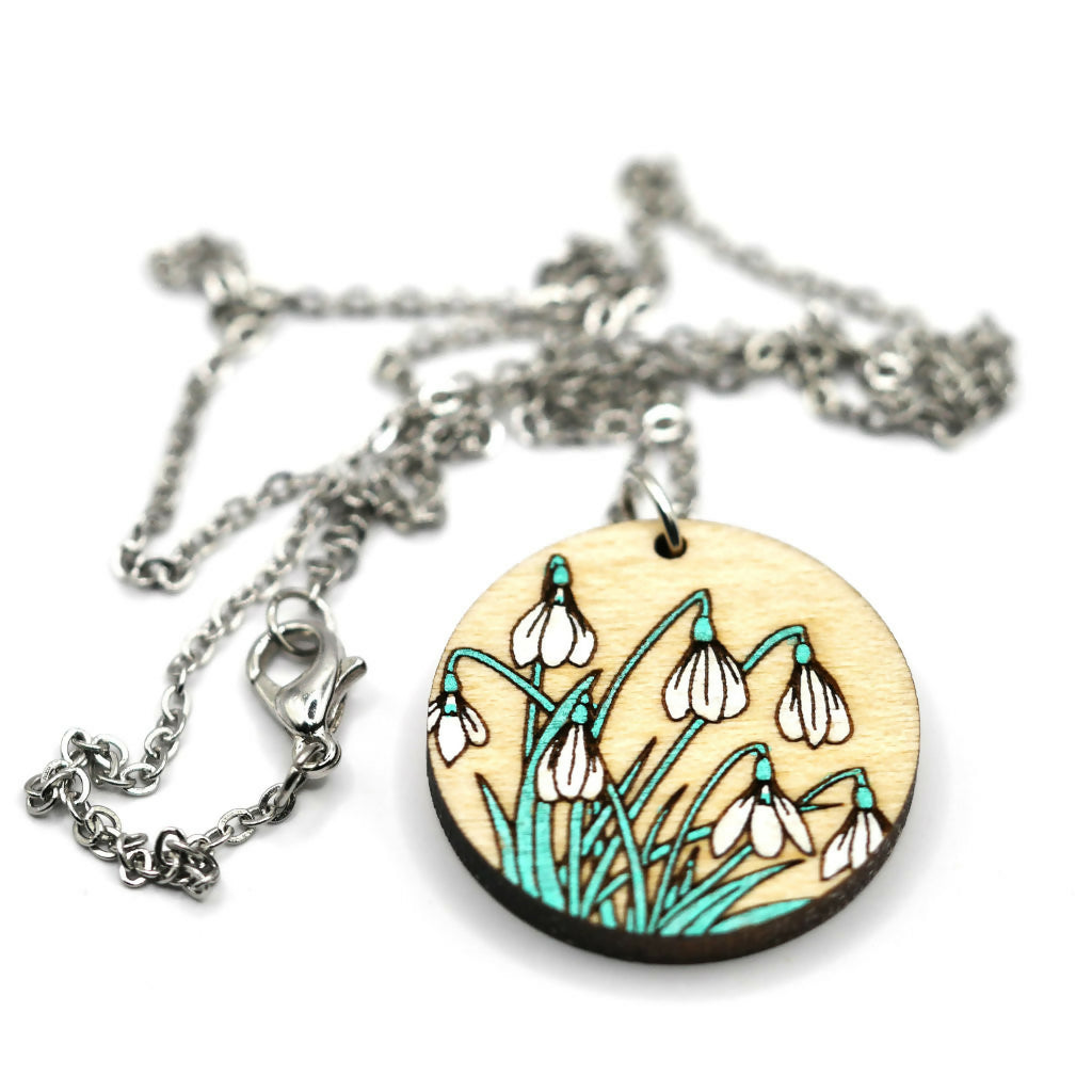 Snowdrops Necklace (Maple)
