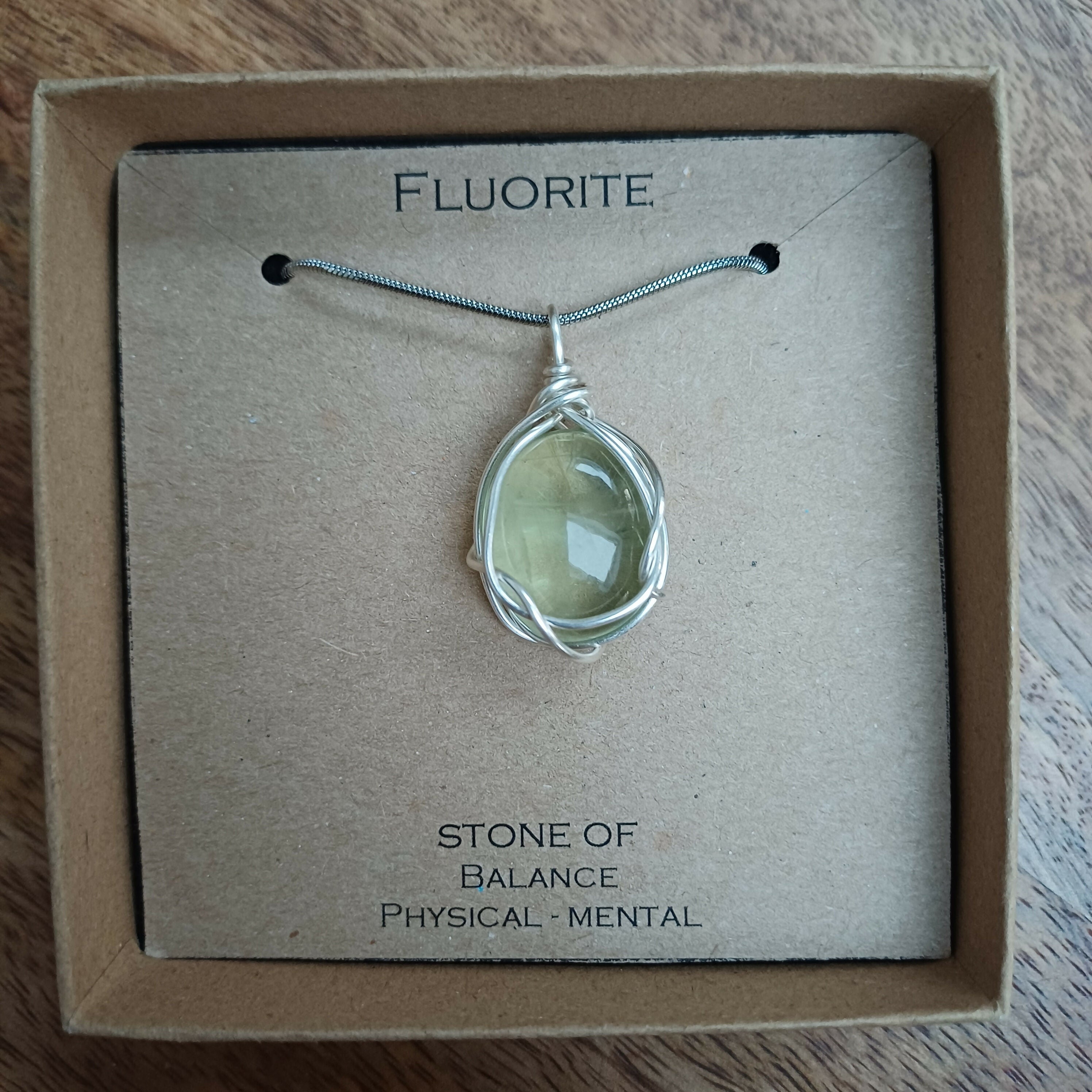 Fluorite Wire Wrapped Pendant
