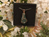Moss Agate Wire Wrapped Crystal Necklace on Sterling Silver Chain