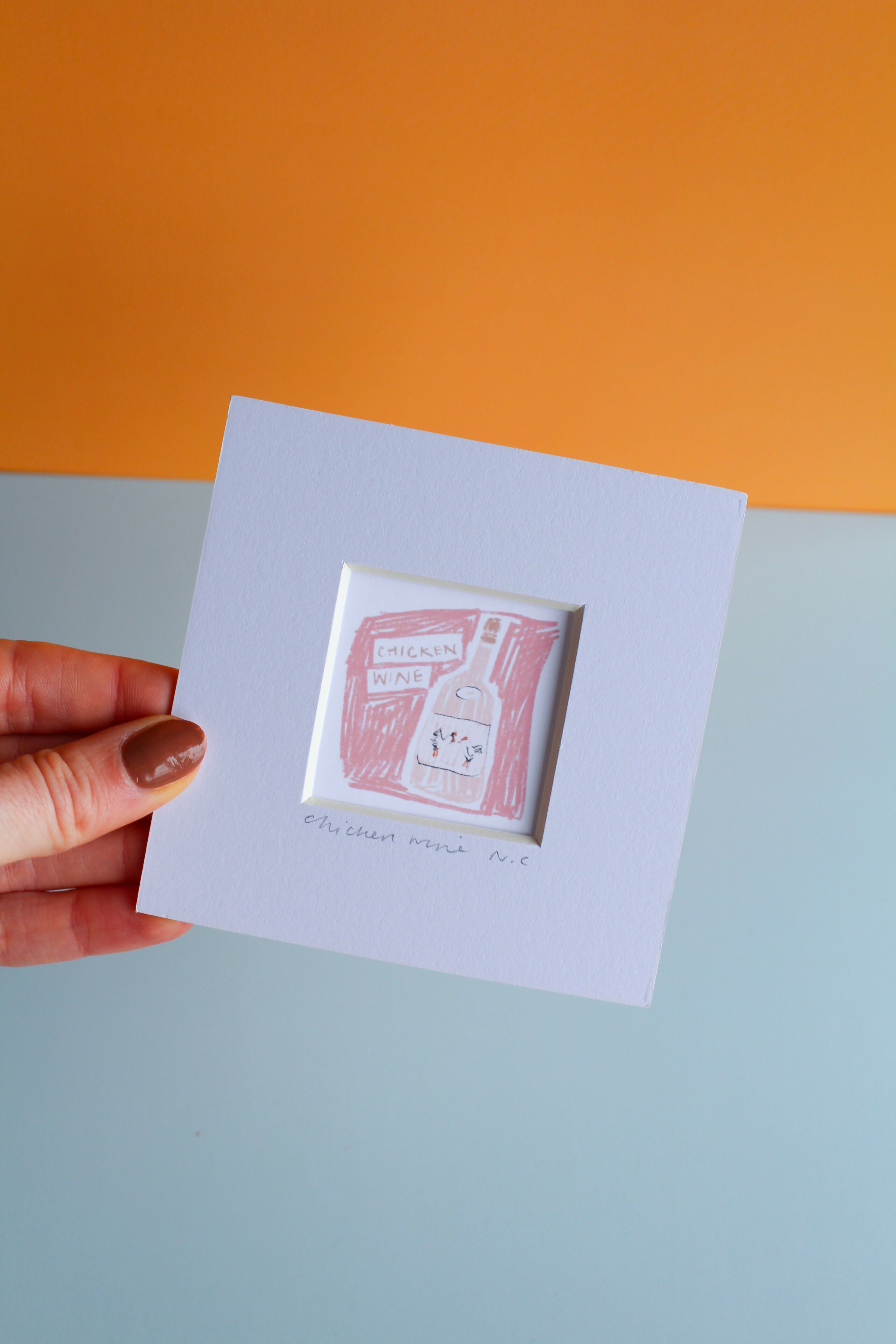 Chicken Wine Mini Print