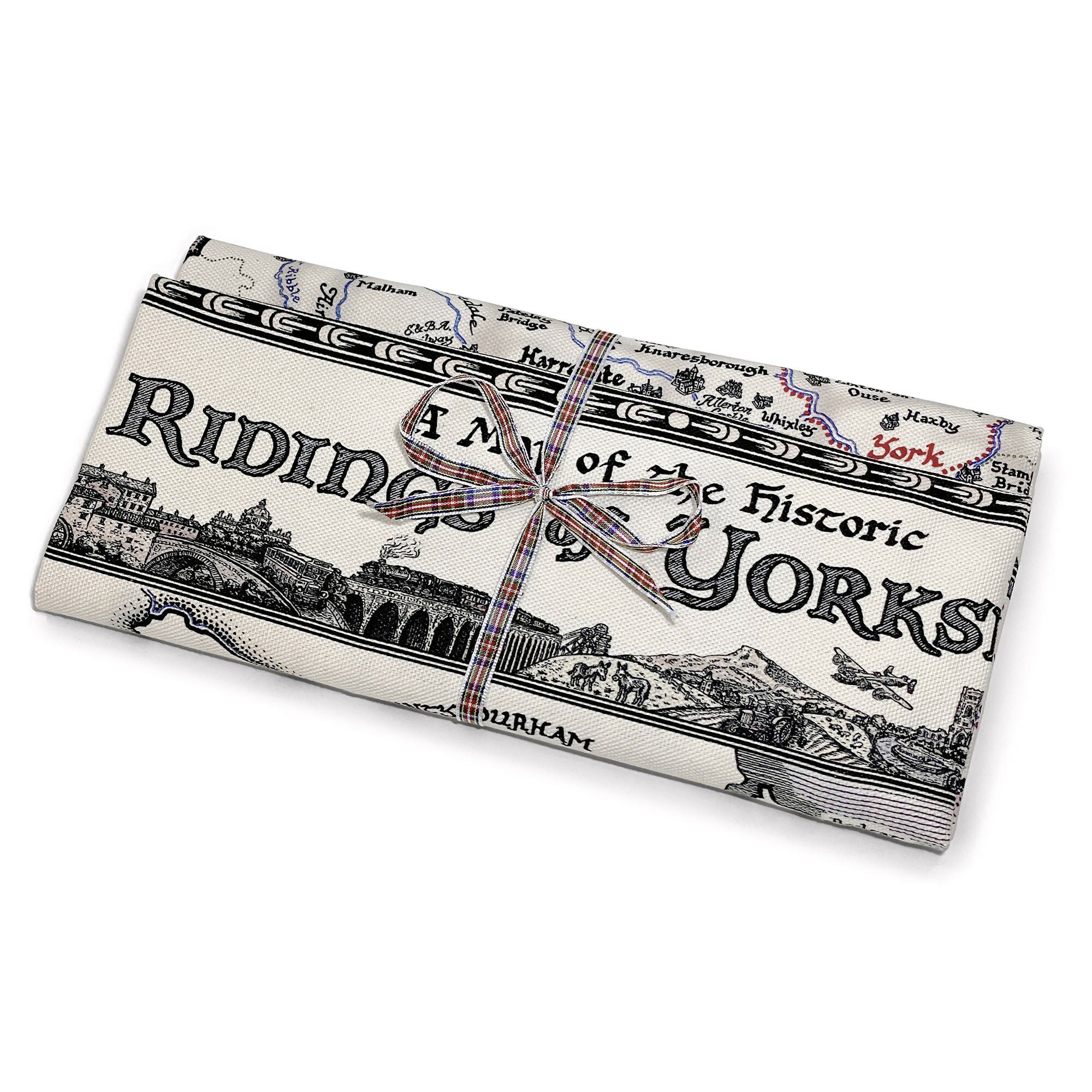 Yorkshire Ridings Map Tea Towel