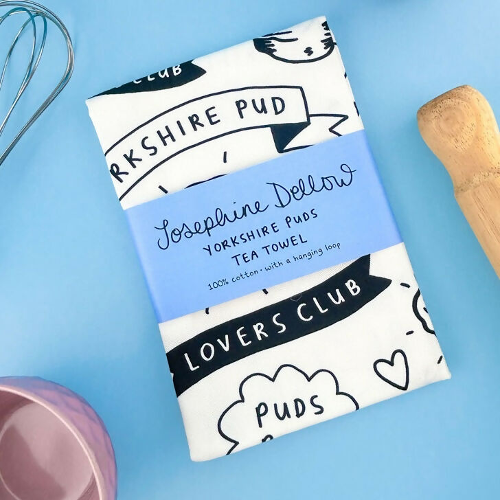 Yorkshire Pud Lovers Club Tea Towel - Illustrated Home Gift