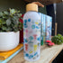 Jellyfish - 25oz Glass Water Bottle with Bamboo Lid