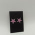 Pink Enamel Star Stud Earrings