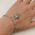 Silver North Star Bracelet on Paperclip Chain